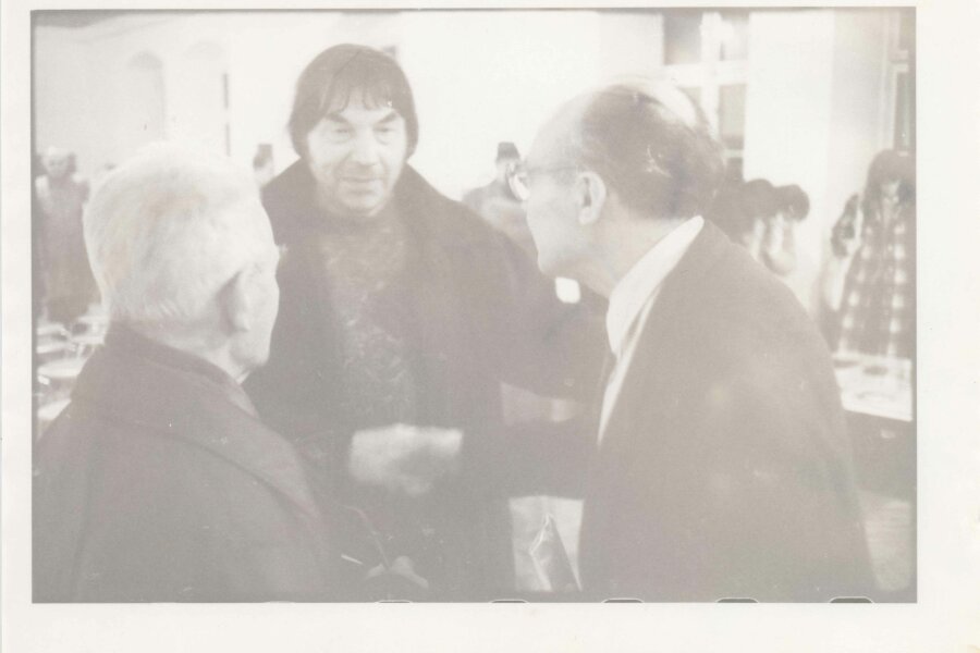 uprostřed Alois Mikulka, vpravo Rudolf Fila